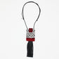 Black and Red Tassel Decoupage Zoey Necklace