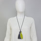 Lime Geometric Decoupage Oakley Pendant