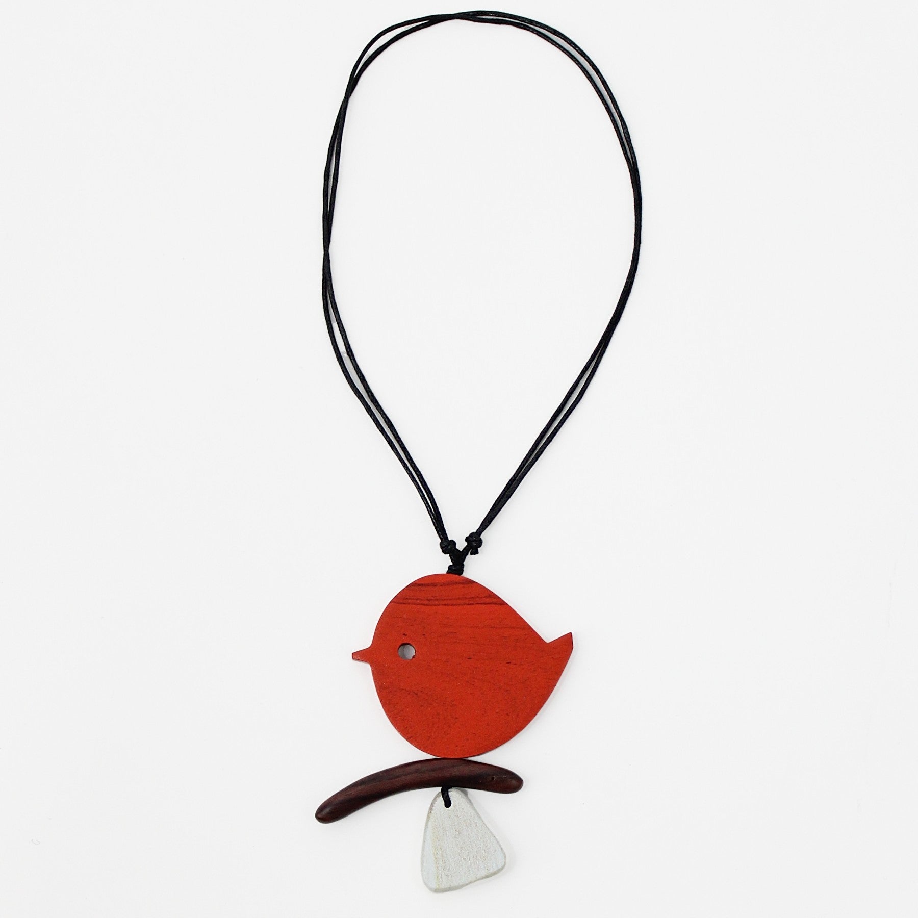 Orange bird necklace