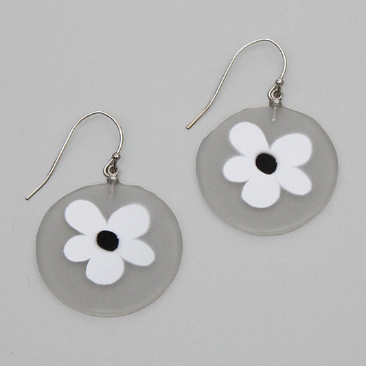 Floral Frosted Laila Earrings - Sylca Designs - Chunky Jewelry 