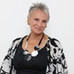 Black and White Eliana Resin Necklace