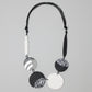 Black and White Eliana Resin Necklace