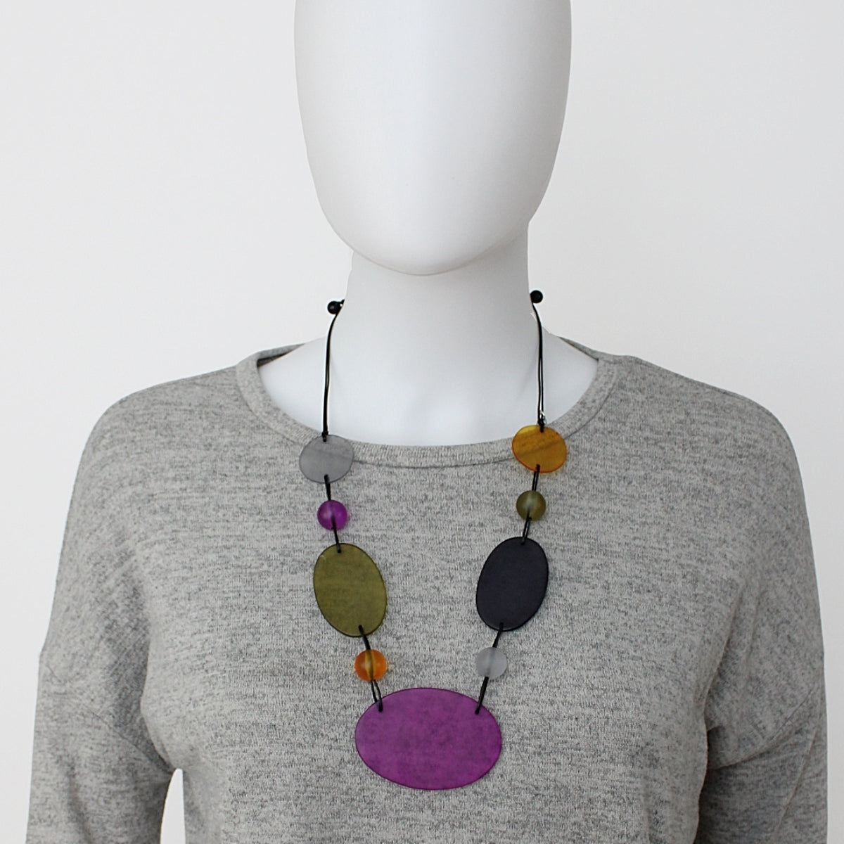 Purple Frosted Margot Necklace