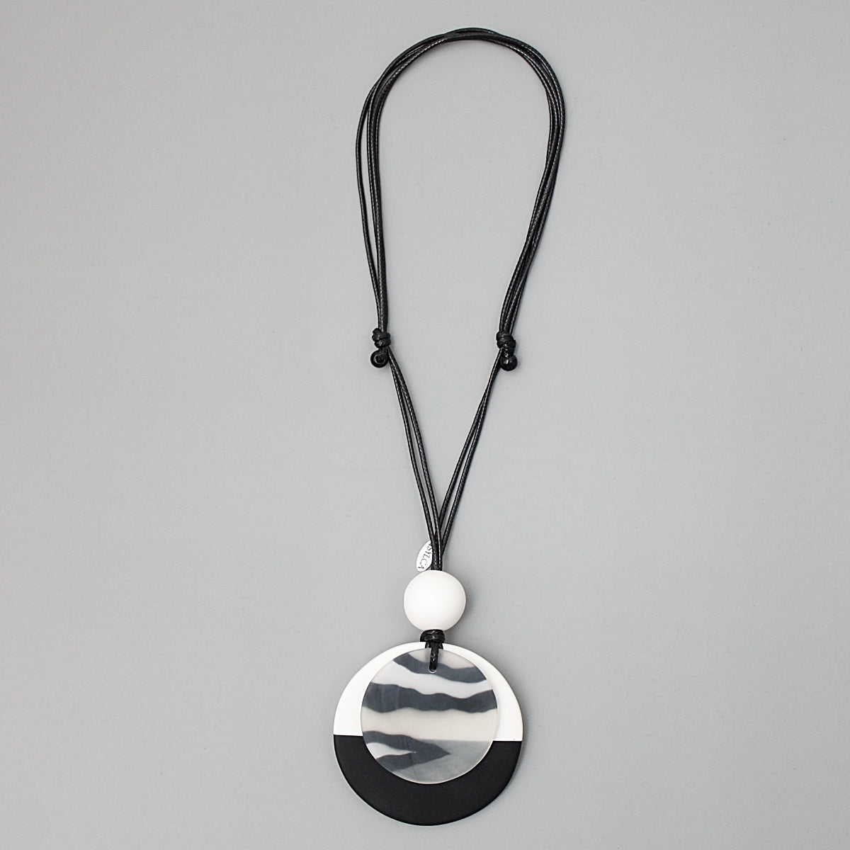 Black and White Enya Pendant Necklace