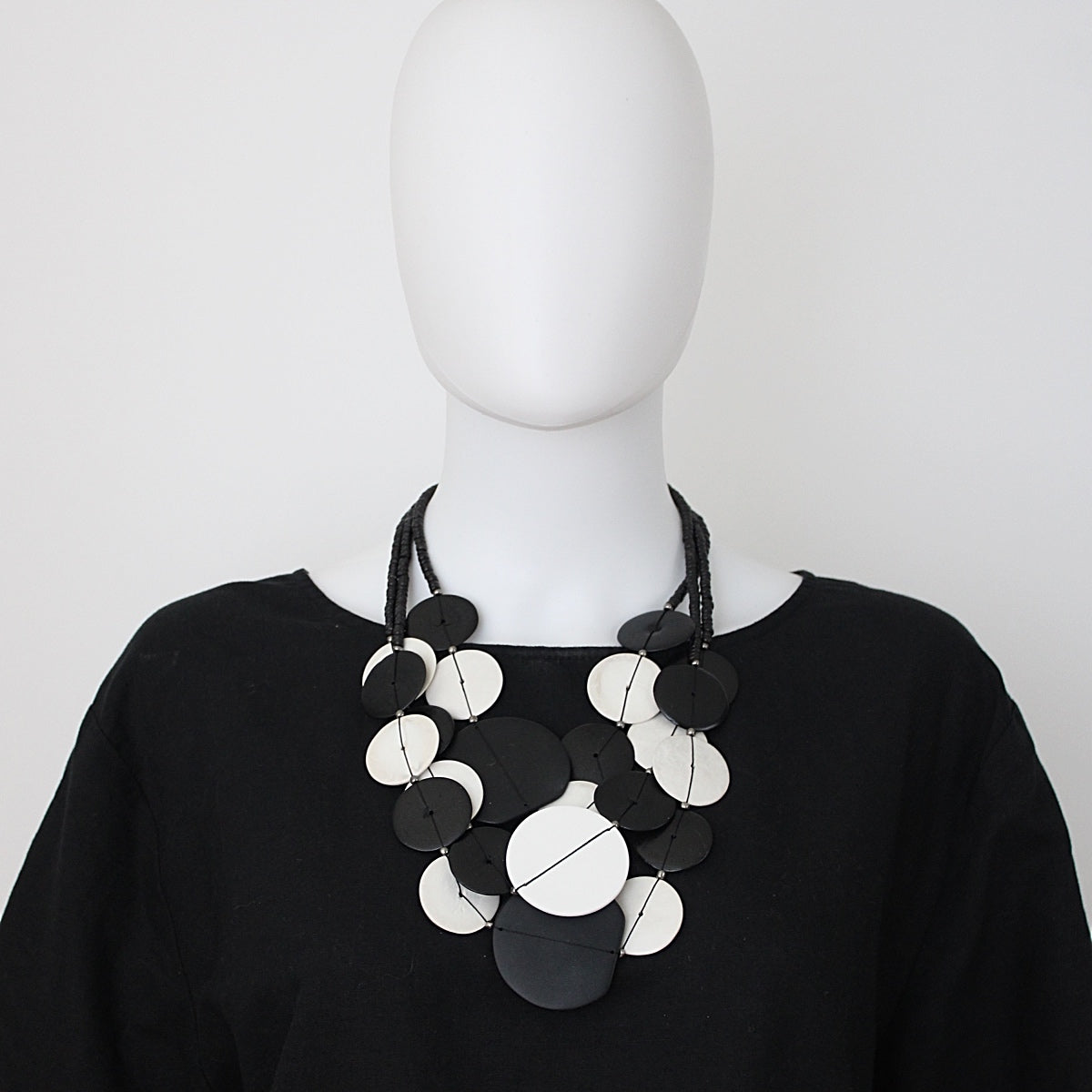 Black and White Eclipse Necklace