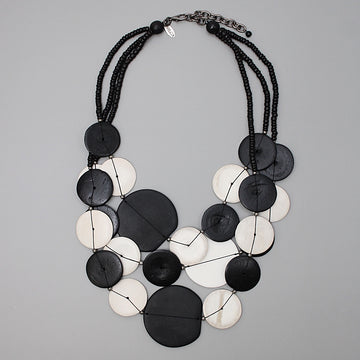 Black and White Eclipse Necklace