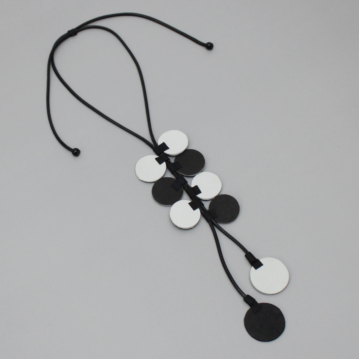 White Leather Arabella Pendant Necklace