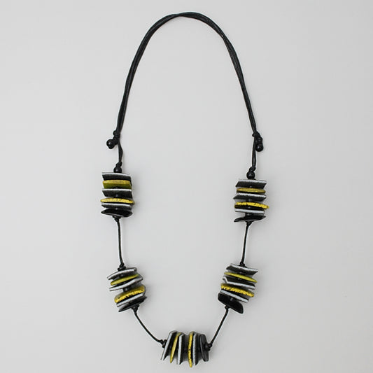 Olive Leather Zarinda Necklace