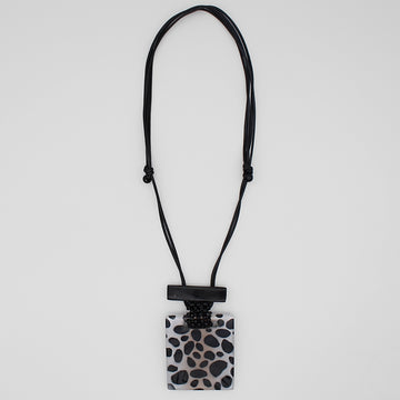Black Elle Animal Print Pendant