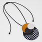 Harper Leather Circle Necklace Camel
