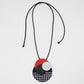 Harper Leather Circle Necklace Red