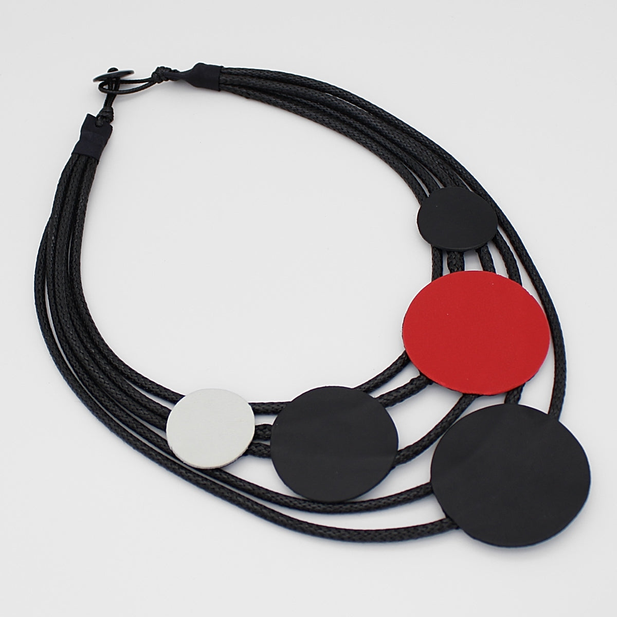 Red Lydtel Leather Multi-Strand Necklace – Sylca Designs