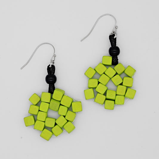 Lime Elyse Beaded Earrings