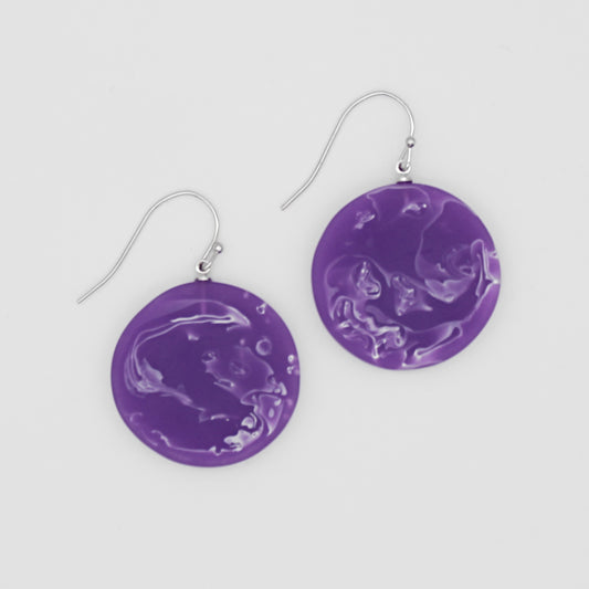 Purple Raven Earrings