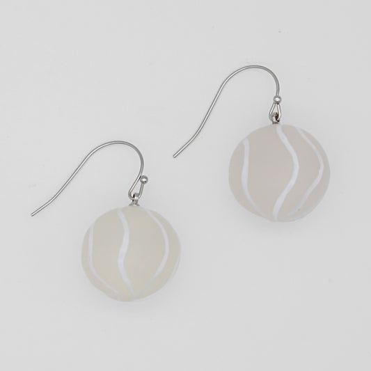 White Frosted Quinci Earrings - Sylca Designs - Chunky Jewelry 