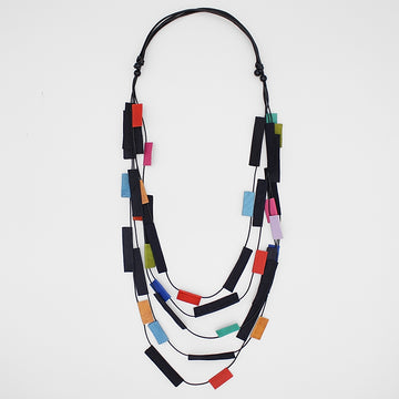 Lisbon Multicolor Leather Necklace