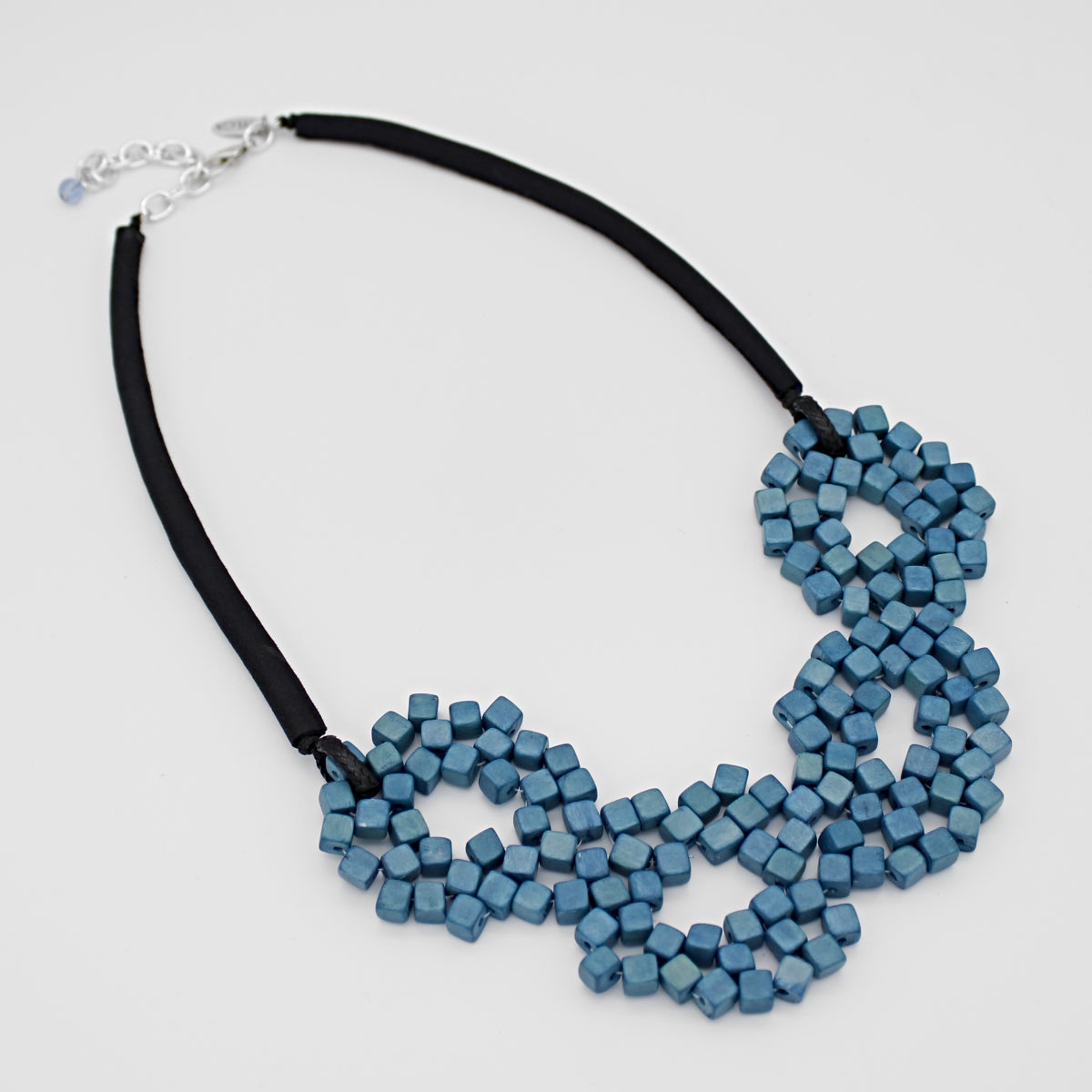 Blue Elyse Beaded Necklace