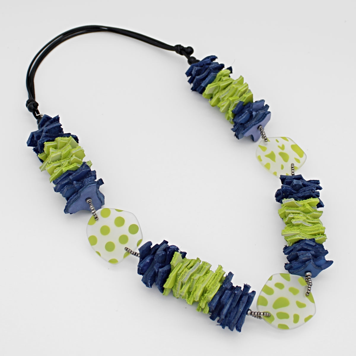 Lime Green Leather Valencia Necklace