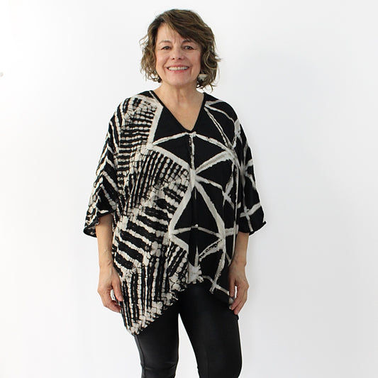 Abstract Double Design Blouse