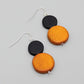 Black and Mustard Double Bead Cina Earrings