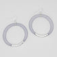 Gray and Silver Mesh Hoop Earring