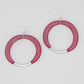 Maroon Mesh Hoop Earring