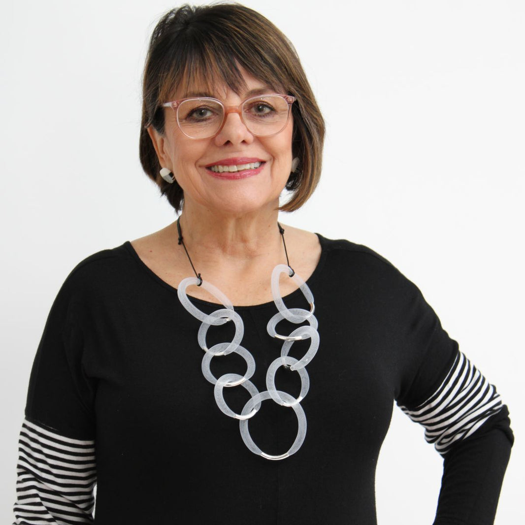 Sylca Mod Circles Statement Necklace SD25N35 BLACK main image 0