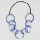 Blue and Silver Mesh Statement Necklace