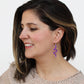 Artistic Rubber Tubing Naya Earrings Purple
