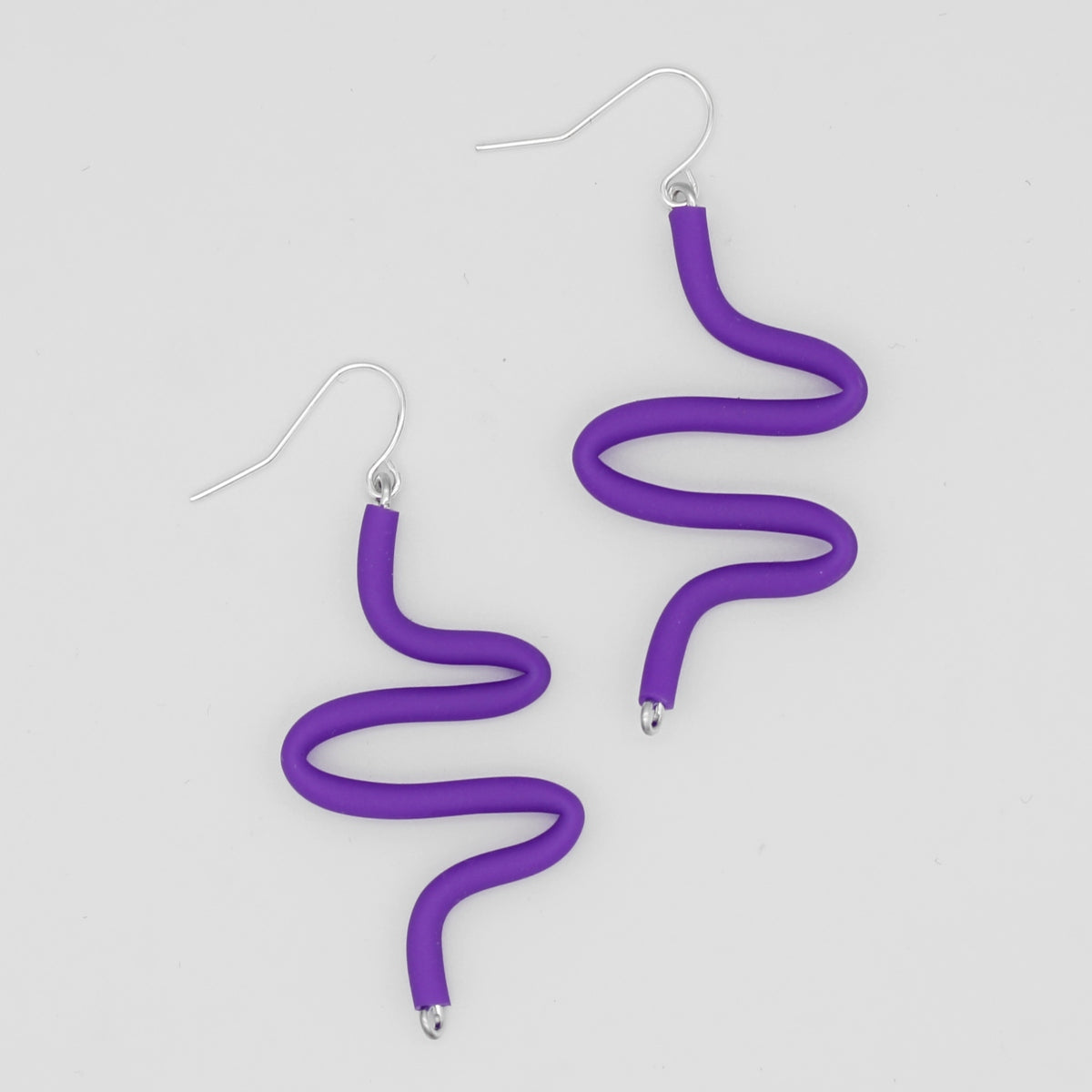 purple zigzag earrings