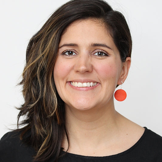 Orange Dot Rosie Earrings - Sylca Designs - Chunky Jewelry 