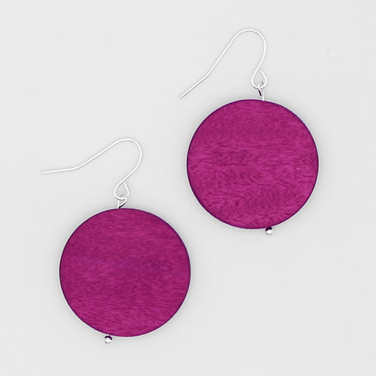 Fuchsia Dot Rosie Earrings - Sylca Designs - Chunky Jewelry 