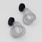 Gray Mesh Abstract Earrings