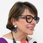 Blue Mesh Abstract Earrings