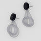 Gray Mesh Abstract Earrings