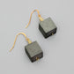 Brie Green Block Earrings