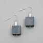 Brie Blue Block Earrings