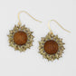 Pia Vintage Earrings Round Sunflower