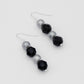 Black Disco Drop Earrings