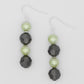 Green Disco Drop Earrings