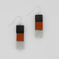 Orange Square Mary Pat Earrings