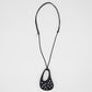 Black Fleur Pendant Necklace