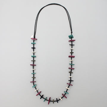 Fuchsia Sandra Squares Necklace