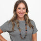 Peach Sandra Squares Necklace