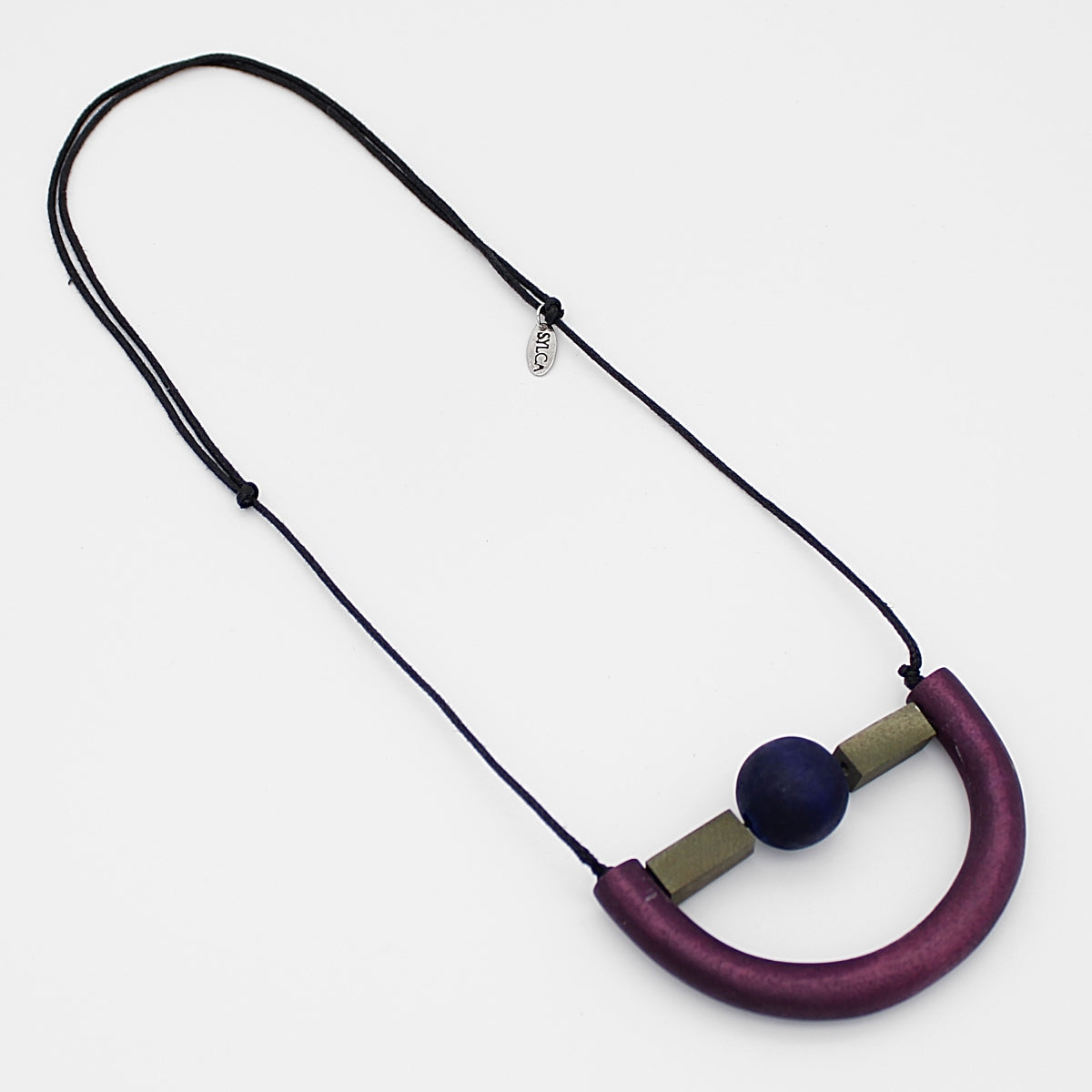 Purple Modern Geometric Necklace