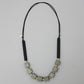 Brie Green Block Bead Chunky Necklace