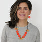 Decoupage Fall Bead Necklace