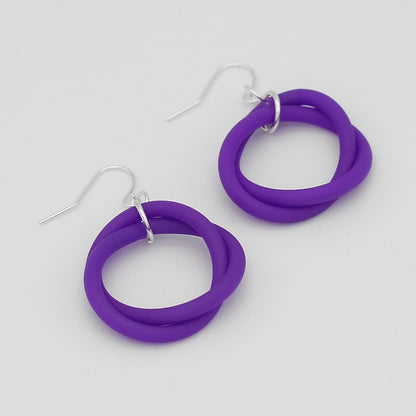 Purple Cefalu Swirl Earring