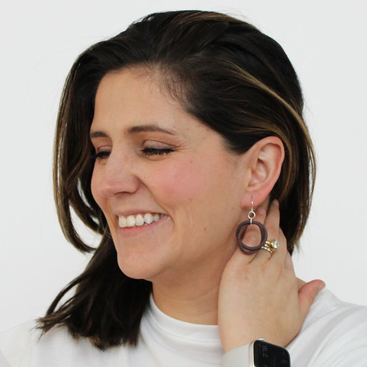 Brown Cefalu Swirl Earring