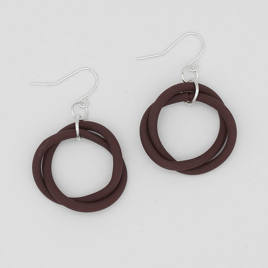 Brown Cefalu Swirl Earring